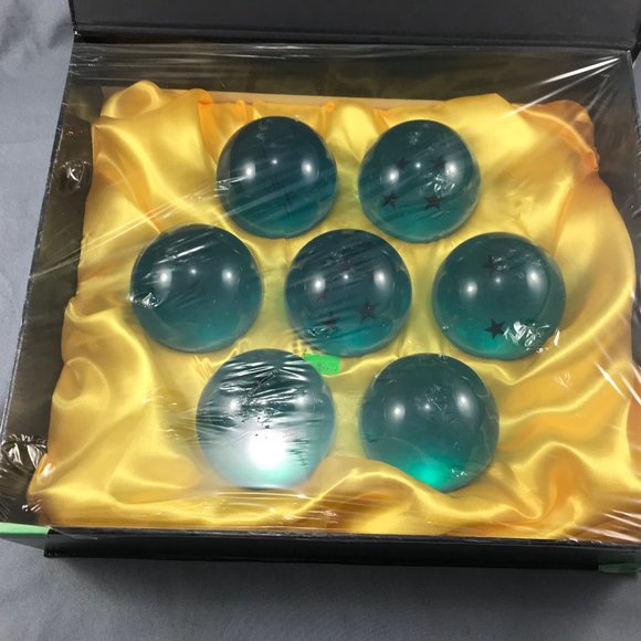 7 pc NEW in Gift Box Large 3" Set of Balls Blue Dragon Ball Z Super Saiyan Goku - Picture 3 of 3